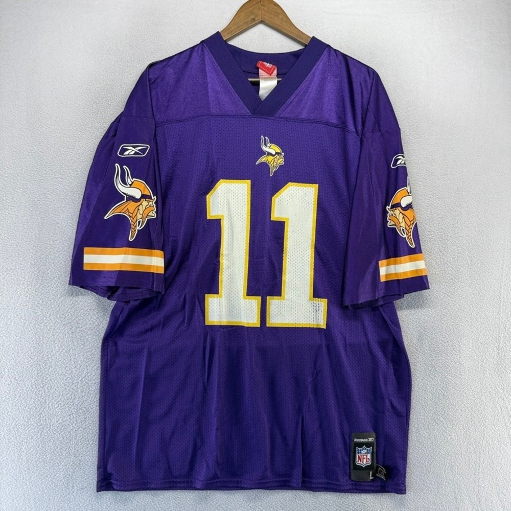 Vintage Minnesota Vikings Football Jersey Men's Large Purple Dante Culpepper y2k